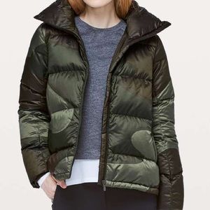 Lululemon camo cloudscape puffer